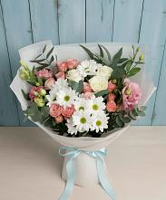 Букет цветов из:  Розы, Лизиантусы и Хризантемы #REPLACE_PRED# Орджоникидзевском