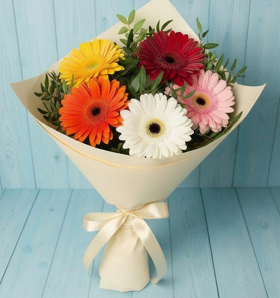 Букет цветов из: Герберы в Орджоникидзевском