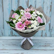 Букет цветов из:  Герберы, Альстромерии и Хризантемы в Орджоникидзевском