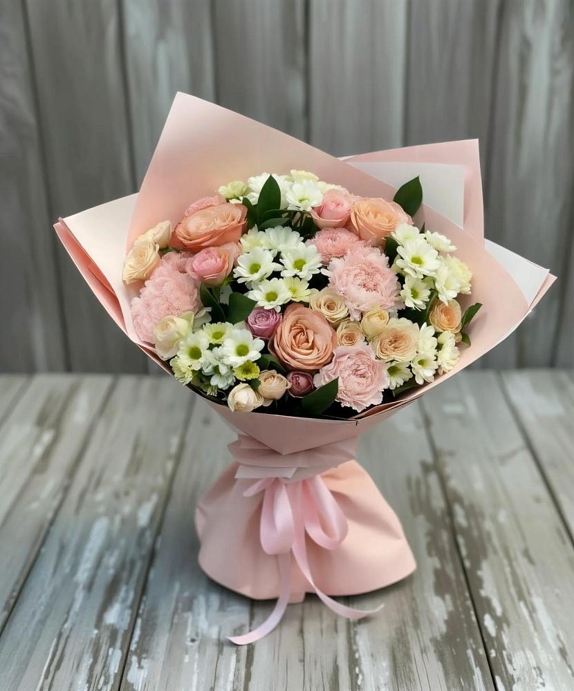 Букет цветов из: Гвоздики, Розы и Хризантемы в Орджоникидзевском