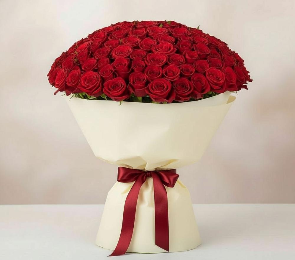 Букет 101 Красная роза Милано в Орджоникидзевском