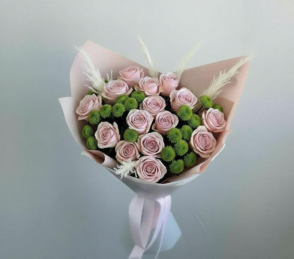 Букет цветов из: Розы и Хризантемы в Орджоникидзевском