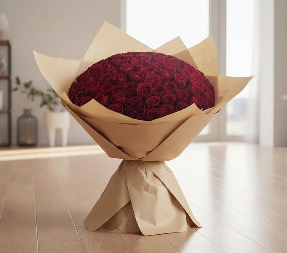 Букет 101 Красная роза в Орджоникидзевском