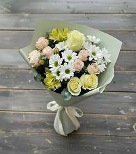 Букет цветов из:  Альстромерии, Розы и Хризантемы в Орджоникидзевском