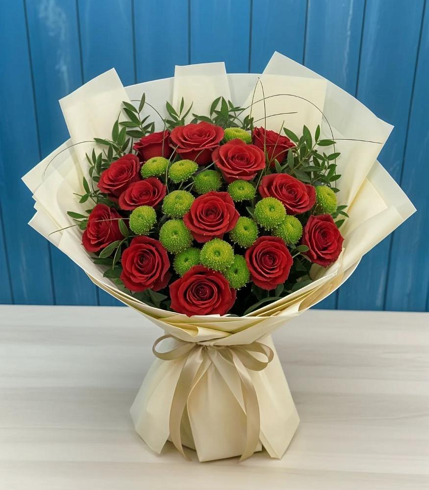 Букет цветов из: Розы и Хризантемы в Орджоникидзевском