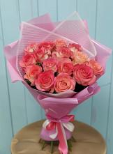 Букет 15 Розовых роз Равель #REPLACE_PRED# Орджоникидзевском